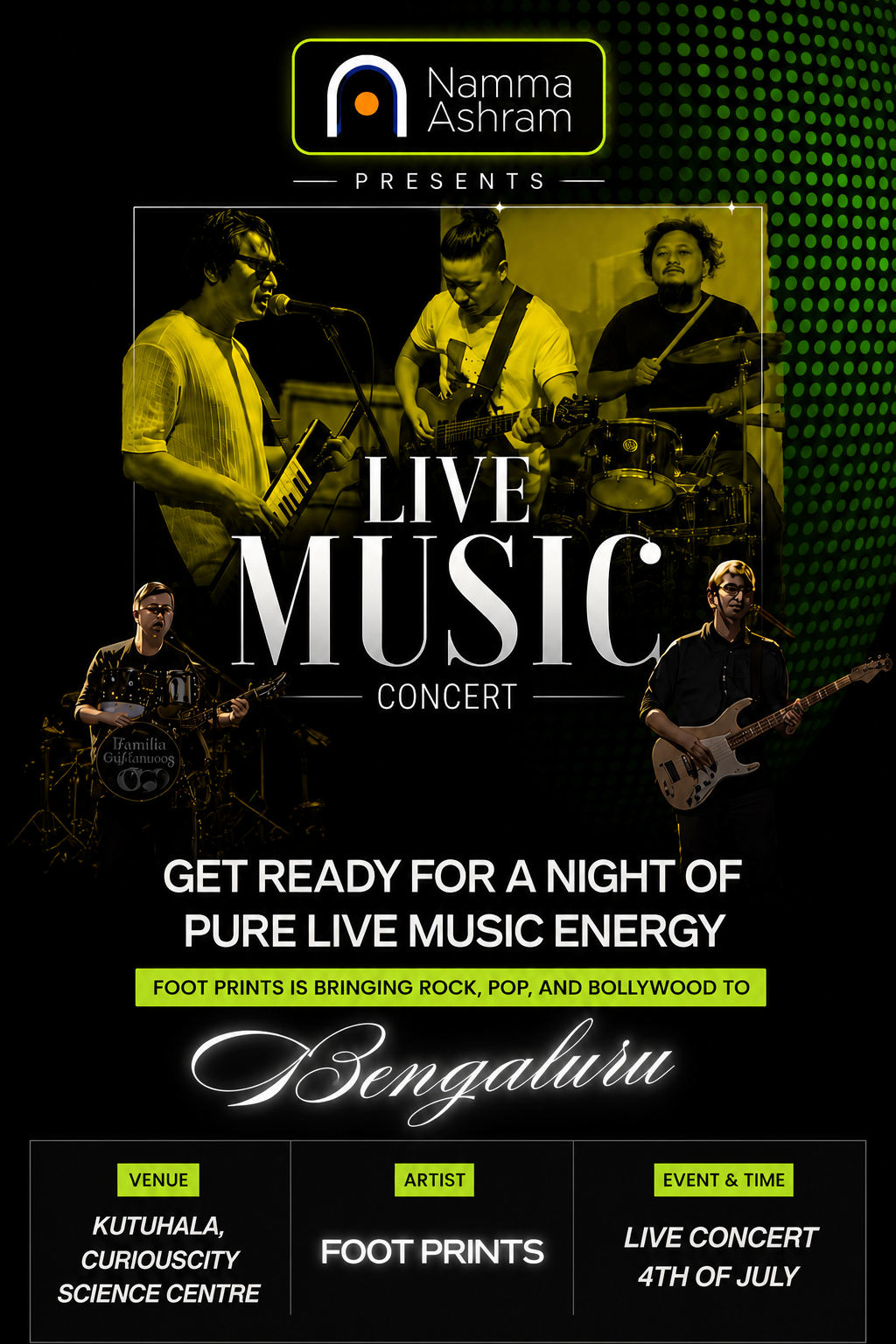 Live Music Concert: Rock, Pop & Bollywood